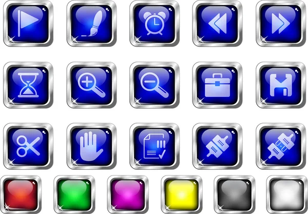 Ikony panelu nástrojů a rozhraní — Stockový vektor