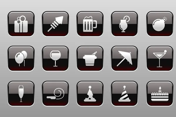 Party and Celebration icons Vector Graphics