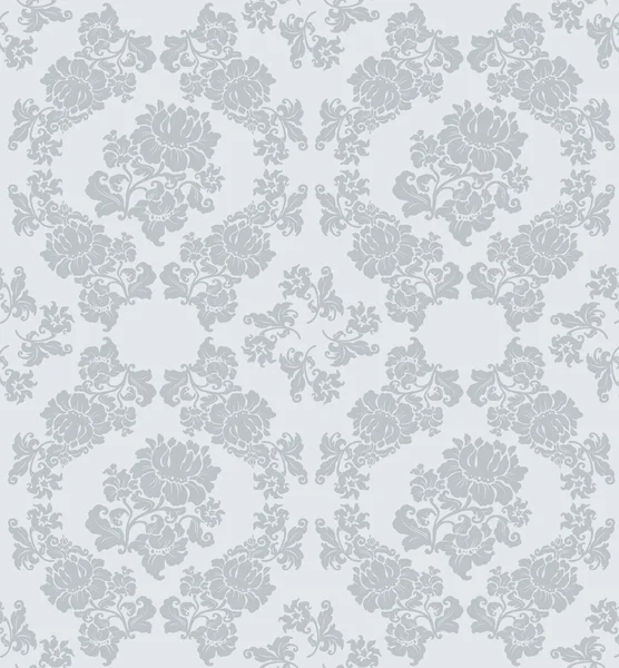 Seamless ornament floral, gray — Stock Vector