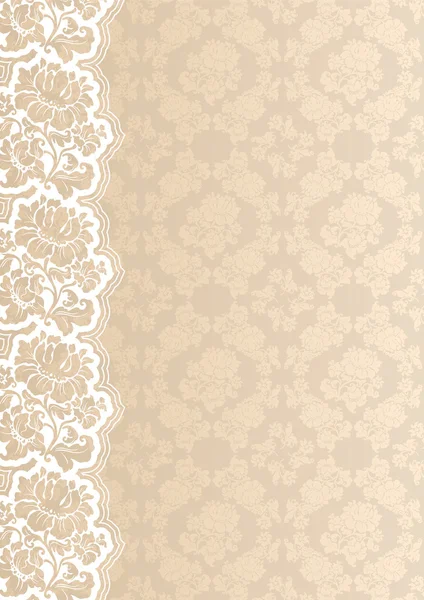 Flower background with lace — Stock Vector