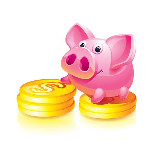 Piggy bank őr — Stock Vector