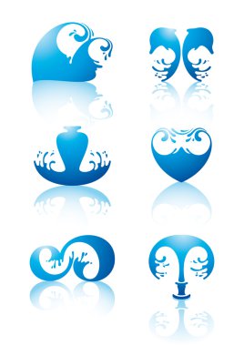 Symbols of water clipart