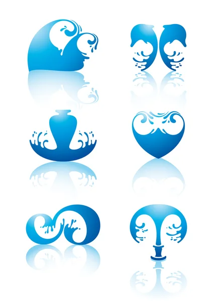 Símbolos del agua — Archivo Imágenes Vectoriales