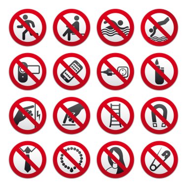 Prohibited Signs clipart