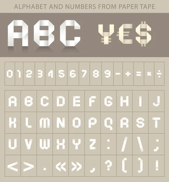 ABC lettertype van papieren rompslomp — Stockvector