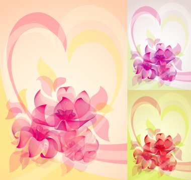 Flower color set 10 EPS clipart