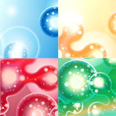 Abstract background green blue red orange 10 eps clipart