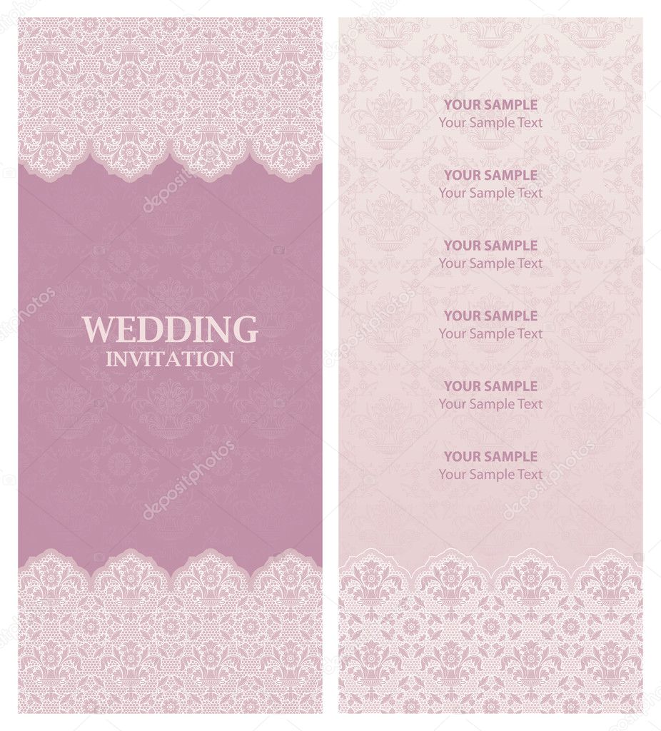 Wedding invitation, ornament-flowers background