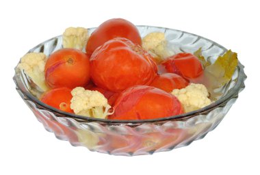 Marinated tomatoes with cauliflower clipart