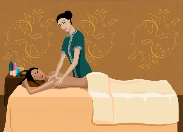 Релаксація: масаж . — стоковий вектор