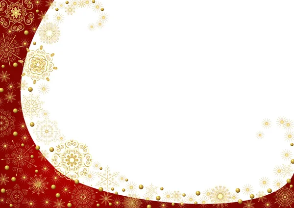 Cornice in chiaretto natalizio con stelle dorate — Vettoriale Stock