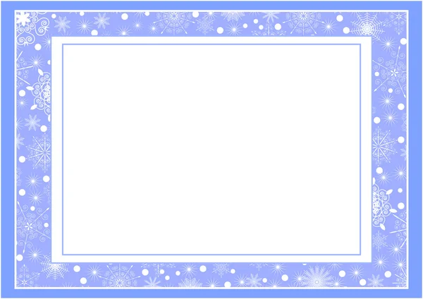 Marco azul de Navidad _ 4 — Archivo Imágenes Vectoriales
