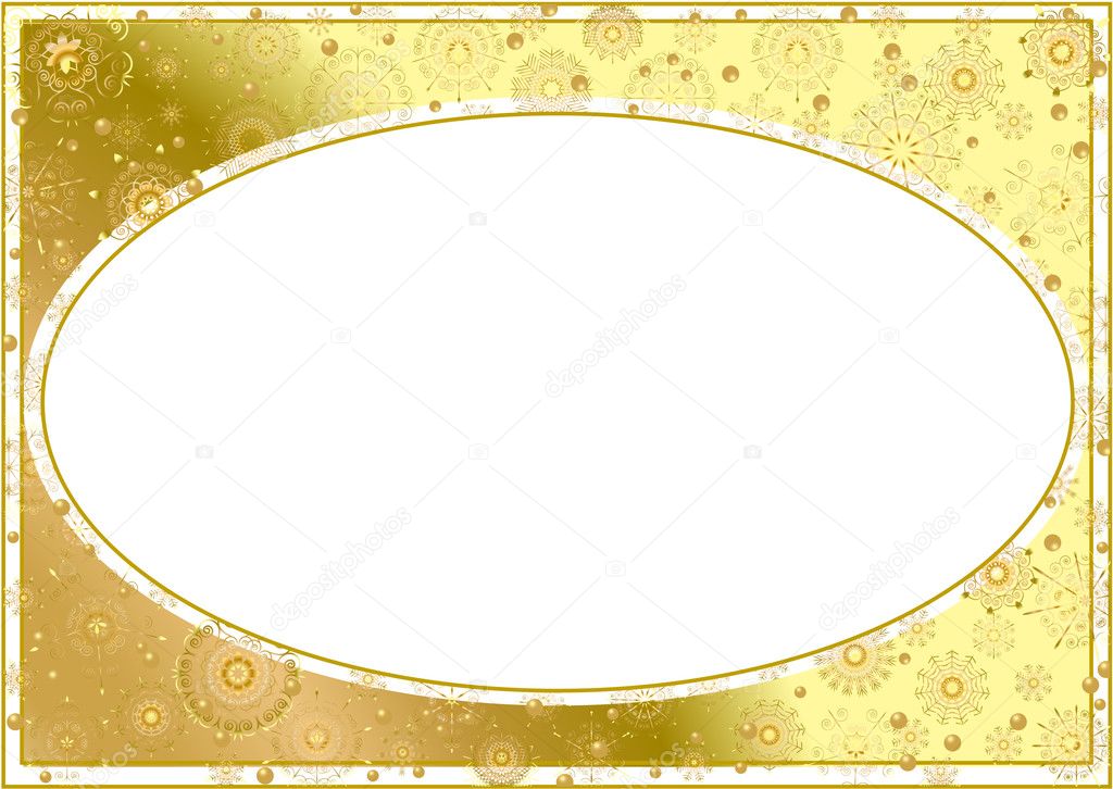 Gold Oval Frame