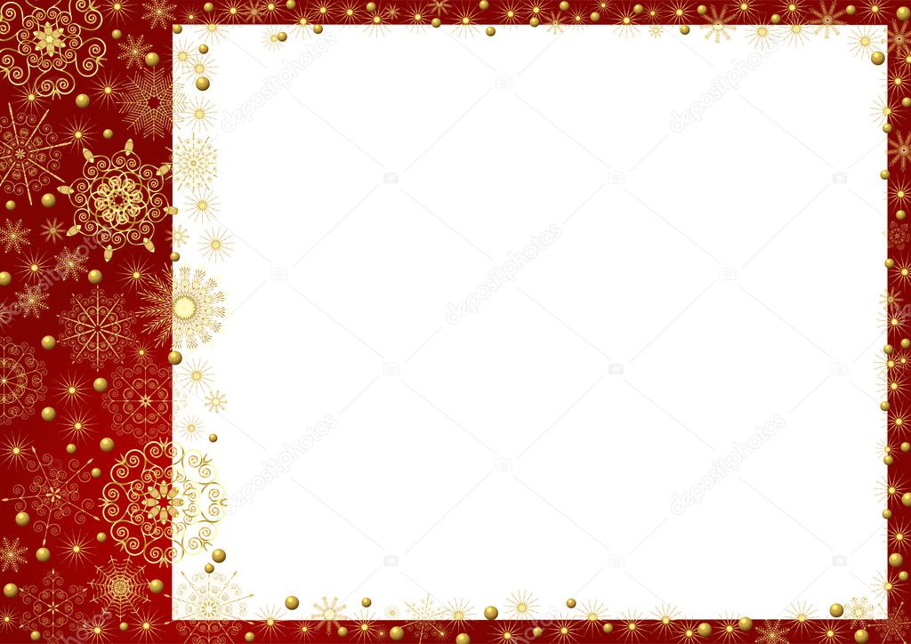 Claret frame with gold stars