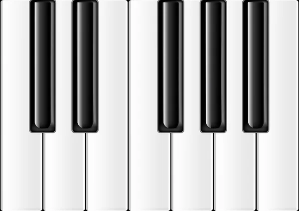 El teclado del piano clásico — Vector de stock