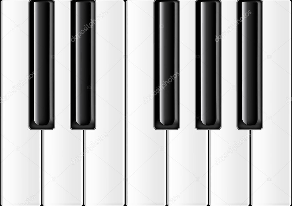 The keyboard of the classical piano