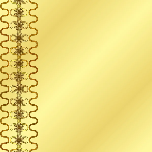 Cadre en or sur un fond d'or — Image vectorielle