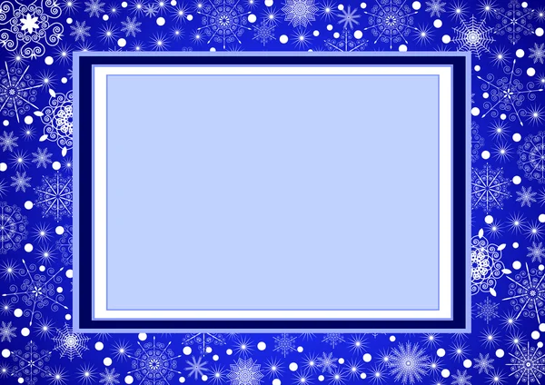 Kék karácsonyi Frame_5 Stock Vektor