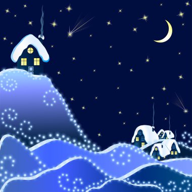 Winter Christmas Landscape clipart