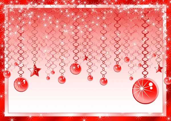 粉红丝带圣诞框架 — 图库矢量图片