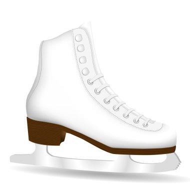 Isolated White Skate clipart