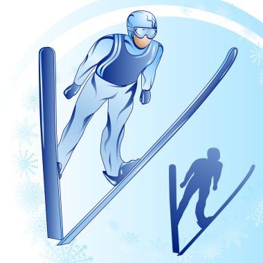 Jumps from a springboard_1 clipart