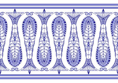 Admirable blue pattern on a white background