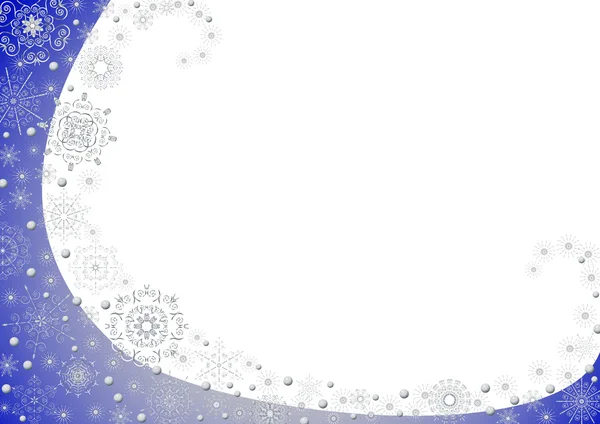 Marco azul de Navidad con estrellas de plata — Vector de stock