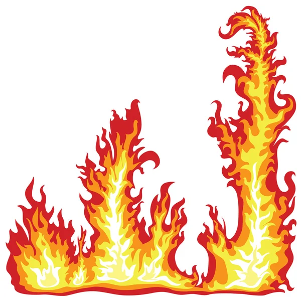 stock vector Frame of the fire flame on a white background