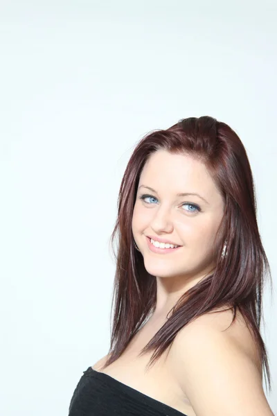 Śliczna nastolatka niebieskooka z rudawe włosy (Rb) — Zdjęcie stockowe
