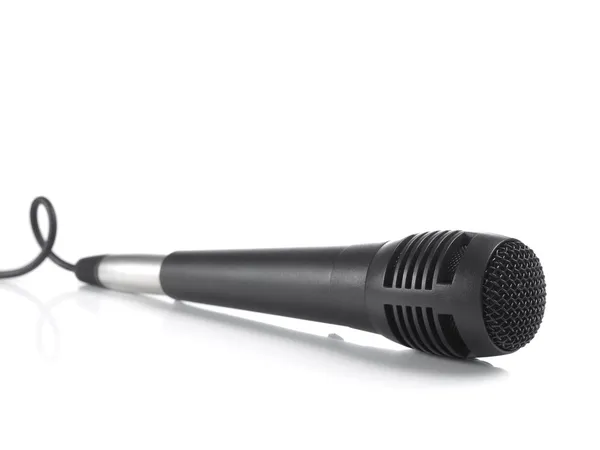 Microfone preto — Fotografia de Stock