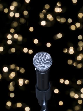 Microphone on stage clipart