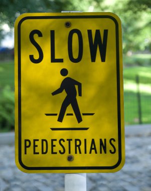 Slow pedestrians clipart