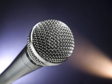 Microphone on stage clipart