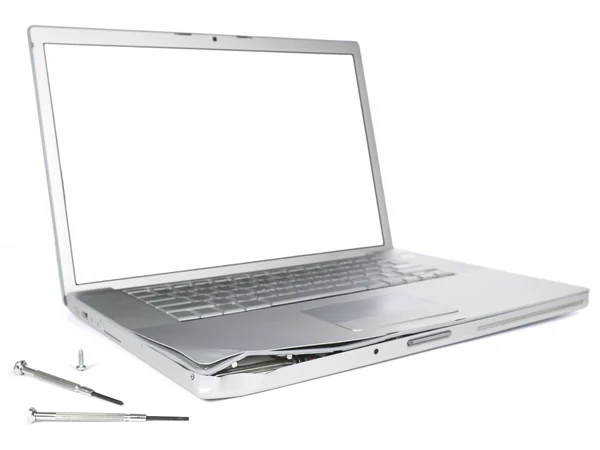 Skadade laptop — Stockfoto