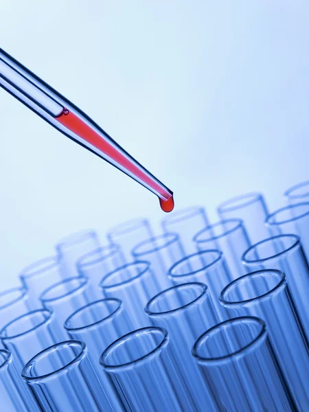 Test tubes and pipette — Stock Photo, Image
