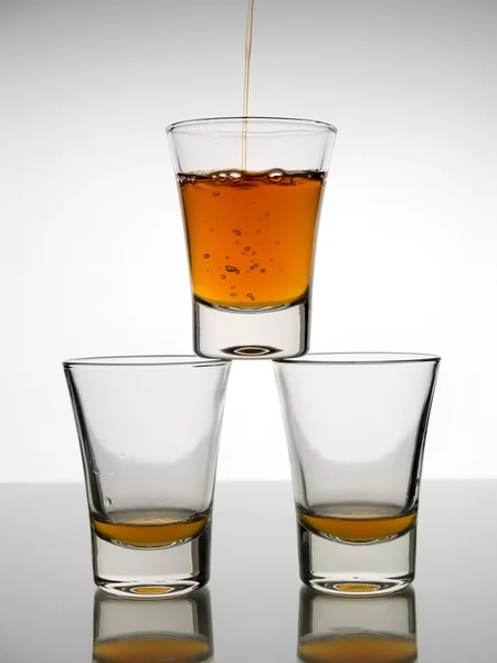 Tre bilder på whiskey — Stockfoto