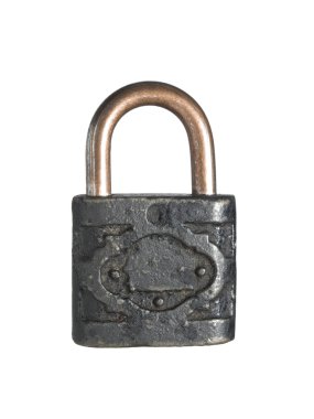 Old and rusty lock clipart