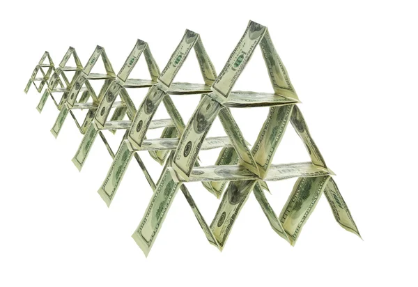 Six dollar pyramids — Stock Photo, Image