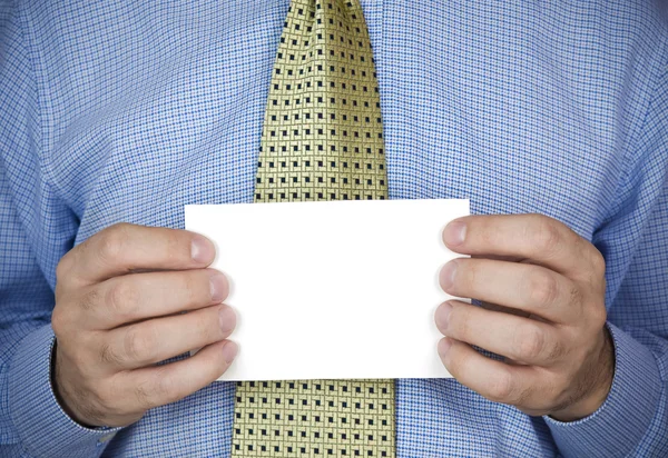 Holding a card — Stock Photo, Image