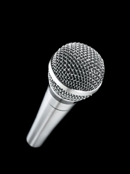 Microphone over black — Stock Photo, Image
