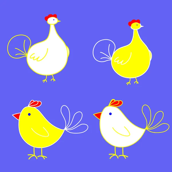 Funny birds — Stock Vector