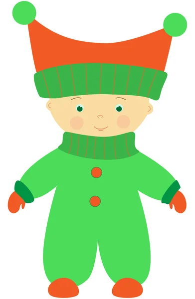 Barnet Vinterkläder — Stock vektor