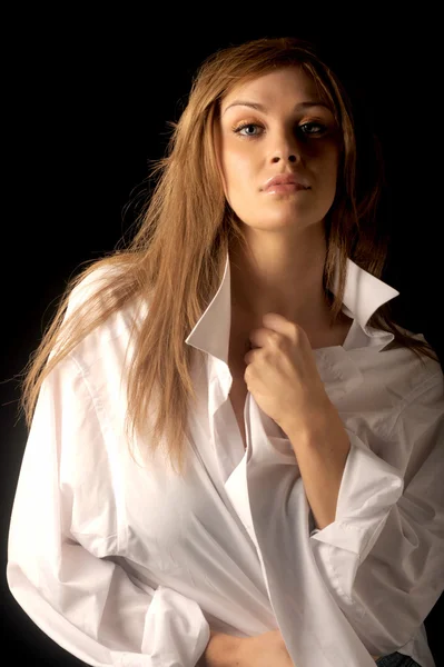 Nő ingben — Stock Fotó