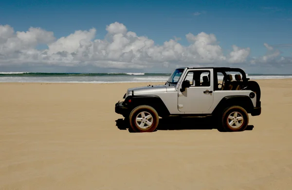 stock image Car on the beach