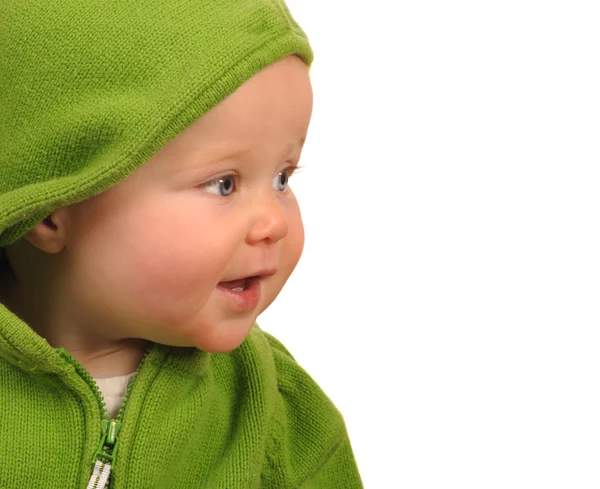 Bebé en verde — Foto de Stock