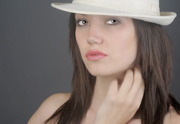 Beautiful Image Of a Studio Glamour model With hat