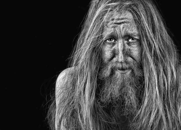 Człowiek z brodą — Zdjęcie stockowe