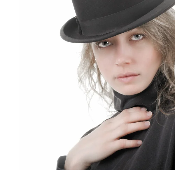 Şapkalı kadın. — Stok fotoğraf