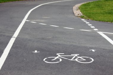 Bicycle roadsign clipart